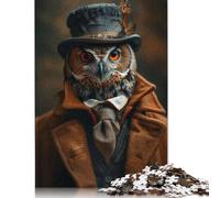 500 Piece Aristocrat Owl Adult Jigsaw Puzzle Wooden Puzzles for Teenagers Gifts Puzzle for Adults And Teenager 500pcs (52x38cm)