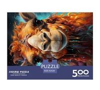 500 Piece Art Animal Camel Creative Square Jigsaw Puzzles for Adults And Wooden Puzzles Educational Game for Adult 500pcs (52x38cm)