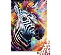 500 Piece Art Animal Zebra Square Puzzles for Adults And Wooden Puzzles Family Activity 500pcs (52x38cm)