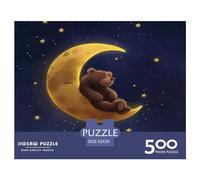 500 Piece Art Bear Sleeping Creative Square Jigsaw Puzzles for Adults & Wooden Puzzles Stress Relief Puzzle Games And Unique 500pcs (52x38cm)