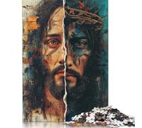 500 Piece Art Christian Jesus Jigsaw Puzzle for Adult Teenagers Wooden Learning Educational Toys 500pcs (52x38cm)