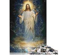 500 Piece Art Christian Jesus Jigsaw Puzzle for Adult Teenagers Wooden Puzzle Christmas Eve Gifts 500pcs (52x38cm)