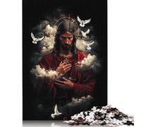 500 Piece Art Christian Jesus Jigsaw Puzzles for Adult Teenagers Home Educational Games DIY Toys 500pcs (52x38cm)