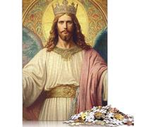 500 Piece Art Christian Jesus Jigsaw Puzzles for Adult Teenagers Wooden Puzzles For Family Fun & Game Night 500pcs (52x38cm)