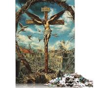 500 Piece Art Christian Jesus Jigsaw Puzzles for Adults Wooden Puzzles for Teenagers Gifts Unique Home Decor And Gifts 500pcs (52x38cm)