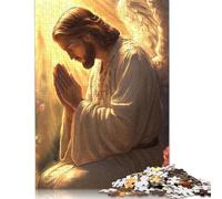 500 Piece Art Christian Jesus Jigsaw Puzzles for Adults Wooden Puzzles for Teenagers Gifts Unique Home Decor And Gifts 500pcs (52x38cm)