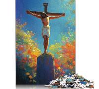 500 Piece Art Christian Jesus Jigsaw Puzzles for Adults Wooden Puzzles for Teenagers Gifts Unique Home Decor And Gifts 500pcs (52x38cm)