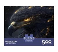 500 Piece Art Eagle Square Jigsaw Puzzles for Adults & Wooden Puzzles Learning Educational Toys Family Games 500pcs (52x38cm)