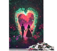 500 Piece Art Happy Lovers Jigsaw Puzzles for Adults Puzzles Learning Educational Toys 500pcs (52x38cm)