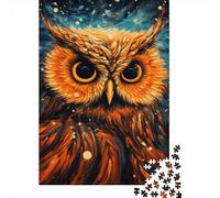 500 Piece Art Owl Animals Jigsaw Square Puzzle for Adults & Wooden Puzzles Educational Game Challenge Toy 500pcs (52x38cm)