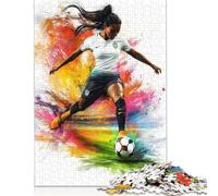 500 Piece Art Plays Football Jigsaw Puzzle for Adult Teenagers Jigsaw Puzzle For Family Fun & Game Night 500pcs (52x38cm)