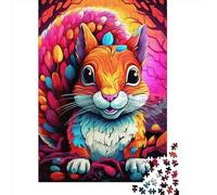 500 Piece Art Squirrel Creative Square Jigsaw Puzzles for Adults & Wooden Puzzles Stress Relief Puzzle Games And Unique 500pcs (52x38cm)