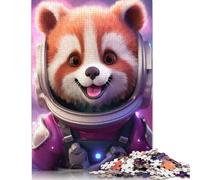 500 Piece Astronaut Baby Red Panda Puzzles for Adults Wooden Puzzles Educational Game for Children As A 500pcs (52x38cm)