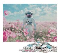 500 Piece Astronaut In Flower Field Adult Jigsaw Puzzle Puzzle Jigsaws for Adults Teenagers Age 12+ 500pcs (52x38cm)
