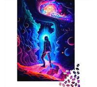 500 Piece Astronaut In Space Puzzles for Wooden Puzzles Educational Game for Adult 500pcs (52x38cm)