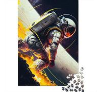 500 Piece Astronaut Surfing Space Creative Square Jigsaw Puzzles for Adults & Wooden Puzzles Stress Relief Puzzle Games And Unique 500pcs (52x38cm)