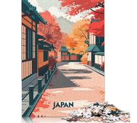 500 Piece Autumn in Japan Jigsaw Puzzle for Adult Teenagers Wooden Puzzles for Adults Family Activity Jigsaw Puzzles 500pcs (52x38cm)