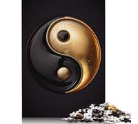 500 Piece Balance of Two Yin Yang Creative Square Jigsaw Puzzles for Adults And Wooden Puzzles Educational Game for Adult 500pcs (52x38cm)