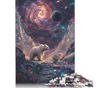 500 Piece Bear in Space Cosmic Jigsaw Puzzles for Adults Learning Educational Toys Family Games Birthday Gifts 500pcs (52x38cm)