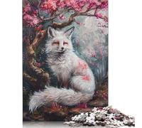 500 Piece Beautiful Fox Blossom Tree Adult Jigsaw Puzzle Puzzles for Adults Learning Educational Puzzle 500pcs (52x38cm)