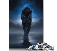 500 Piece Black Panther - Guardian of The Midnight Veil Jigsaw Puzzle for Adult Teenagers Wooden Puzzles for Teenagers Gifts Relax Puzzles Games 500pcs (52x38cm)