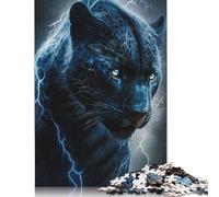 500 Piece 'Black Panther with Flashes Jigsaw Wooden Puzzle Adult Jigsaw Puzzle Jigsaw Puzzles for Adult 500pcs (52x38cm)
