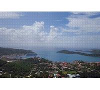 500 Piece Blackbeard's Castle St. Thomas US Virgin Islands Wooden Jigsaw Puzzle, Travel Souvenir Gift