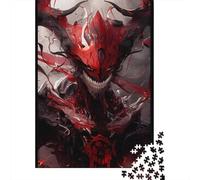 500 Piece Blood Red Shadow Puzzles for Wooden Puzzles Educational Game for Adult 500pcs (52x38cm)