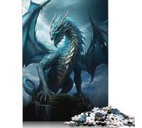 500 Piece Blue Elder Dragon of Water Adult Puzzles Wooden Puzzles Educational Stress Relief Toy Puzzle 500pcs (52x38cm)