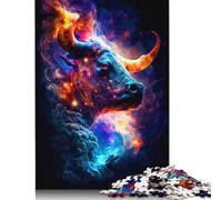 500 Piece Buffalo Square Puzzle for Adults, Wooden Puzzles Puzzle Hands-on Game 500pcs (52x38cm)