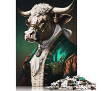 500 Piece Bull Aristocrat Square Jigsaw Puzzles for Adults & Wooden Puzzles Learning Educational Toys Family Games 500pcs (52x38cm)