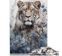 500 Piece Burning Fantasy Lion Adult Puzzles Puzzles for Adults & Teenager Family Entertainment Toys 500pcs (52x38cm)