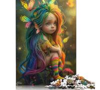 500 Piece Butterfly Fairy Creative Square Jigsaw Puzzles for Adults & Wooden Puzzles Educational Toys 500pcs (52x38cm)