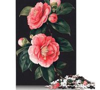 500 Piece Camellia Acrylic Square Puzzles for Adults, Wooden Puzzles Toy Wall Decor 500pcs (52x38cm)
