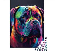 500 Piece Cane Corso Colorful 1 Creative Square Jigsaw Puzzles for Adults And Wooden Puzzles Educational Game for Adult 500pcs (52x38cm)