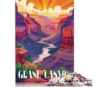 500 Piece Canyon Sunrise Jigsaw Puzzle for Adult Teenagers Wooden Puzzle Jigsaws for Adults Family Entertainment Toys 500pcs (52x38cm)