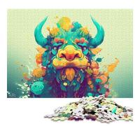 500 Piece Cartoon Style of Cow Jigsaw Puzzles, for Adults & Wooden Puzzles Educational Games For Kids 500pcs (52x38cm)