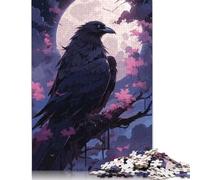 500 Piece Celestial Crow Ethereal Jigsaw Puzzlesfor Adults Teenagers Wooden Puzzle Adult Jigsaw Puzzle Sustainable Puzzle for Adults | Games 500pcs (52x38cm)