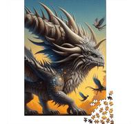 500 Piece Celestial Drake Square Jigsaw Puzzles for Adults & Wooden Puzzles Learning Educational Toys Family Games 500pcs (52x38cm)