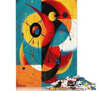 500 Piece Celestial Mechanics - Modern Cosmic Geometry in Cyan, Gold, And Vermillion Jigsaw Puzzle for Adult Teenagers Puzzles for Adults & Teenager for Adults Age 14+ 500pcs (52x38cm)