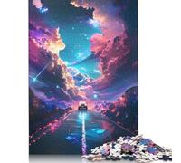 500 Piece Celestial Roadtrip Square Puzzles for Adults, Wooden Puzzles Family Entertainment Toys 500pcs (52x38cm)