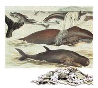 500 Piece Cetaceans Puzzles for Adults Wooden Puzzles Educational Game for Children As A 500pcs (52x38cm)