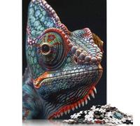 500 Piece Chameleon Creative Square Jigsaw Puzzles for Adults & Wooden Puzzles Educational Toys 500pcs (52x38cm)
