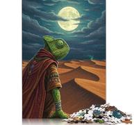 500 Piece Chameleon in Desert Under Moonlight Adult Jigsaw Puzzle Puzzles for Adults Learning Educational Puzzle 500pcs (52x38cm)