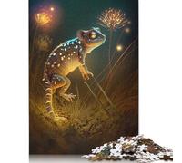 500 Piece Chameleon Otherworldly Jigsaw Puzzle for Adult Teenagers Wooden Puzzles for Adults Family Activity Jigsaw Puzzles 500pcs (52x38cm)