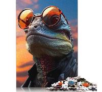 500 Piece Chameleon Sunglasses Puzzles For Adults Wooden Puzzles Brain Teaser Puzzles For Children 500pcs (52x38cm)