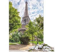 500 Piece Champ De Mars Poster Square Jigsaw Puzzles for Adults & Wooden Puzzles Learning Educational Toys Family Games 500pcs (52x38cm)