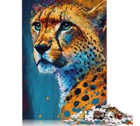 500 Piece Cheetah Puzzles For Adults Wooden Puzzles Brain Teaser Puzzles For Children 500pcs (52x38cm)