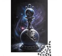 500 Piece Chess In Space Puzzles for Adults Wooden Puzzles Educational Games For Kids 500pcs (52x38cm)
