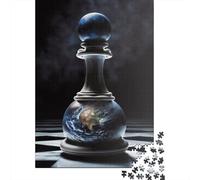 500 Piece Chess In Space Square Jigsaw Puzzles for Adults & Wooden Puzzles Learning Educational Toys Family Games 500pcs (52x38cm)